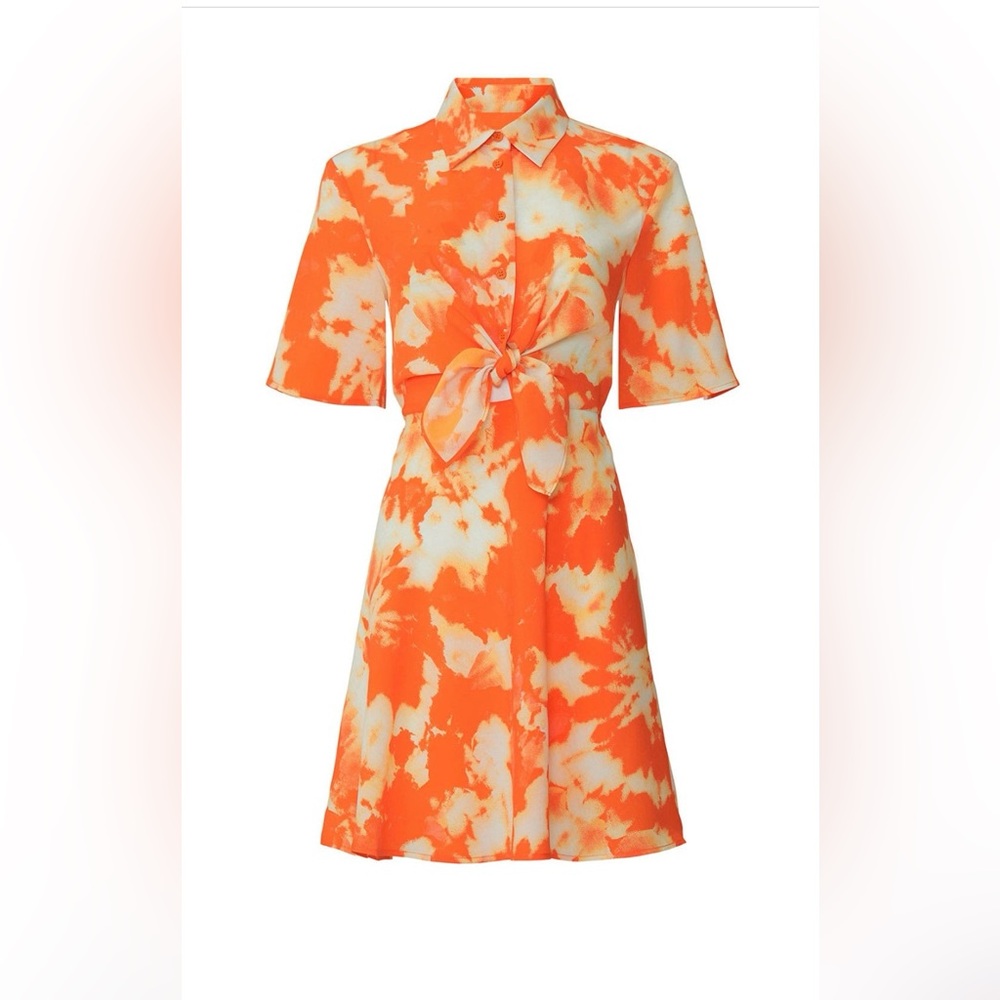 Thakoon Orange Cream Resort Midi Dress